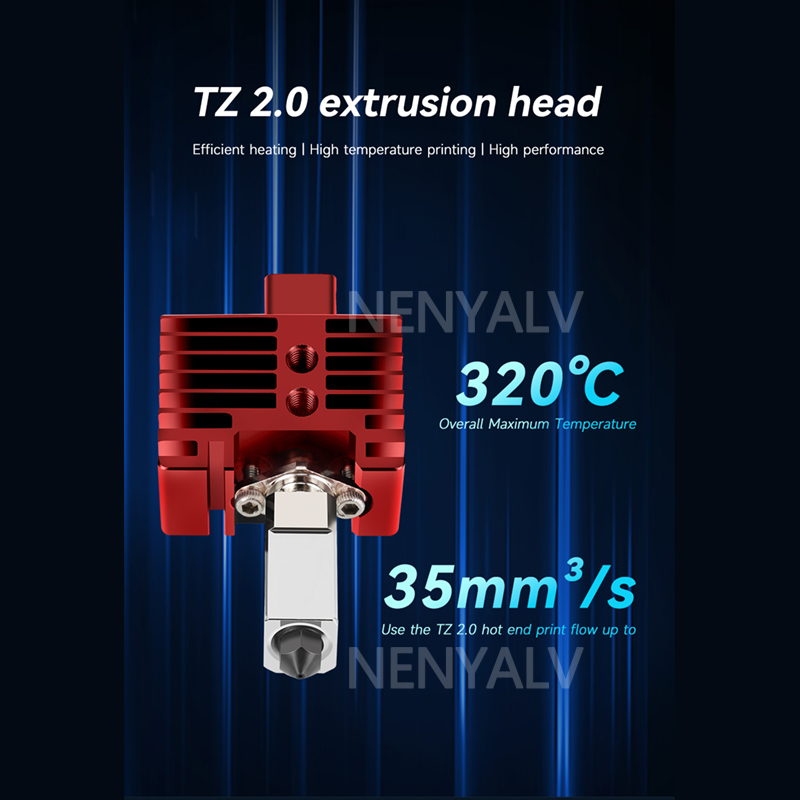 Bambu Lab X1/X1C/P1P/P1S Metal Hotend With Cooling Fan Hardened Brass Copper 0.2/0.4/0.6/0.8mm Nozzle 3D Printer