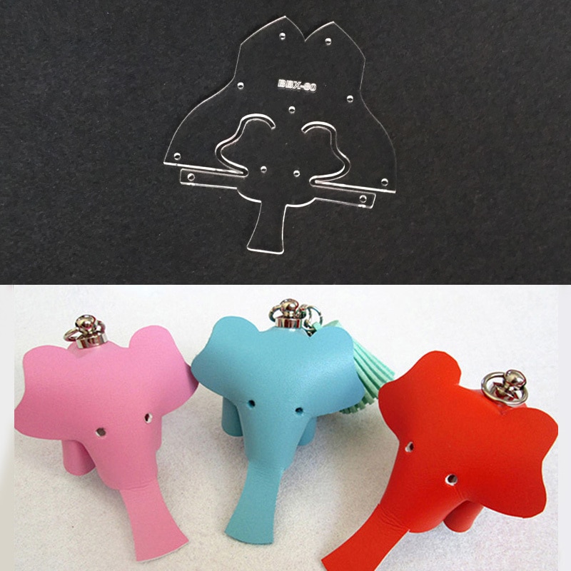1Pcs Diy Sewing Pattern Acrylic Template Diy Skin Sewing Pattern Leather Craft Manufacture Elephant Tools 6x5x4cm