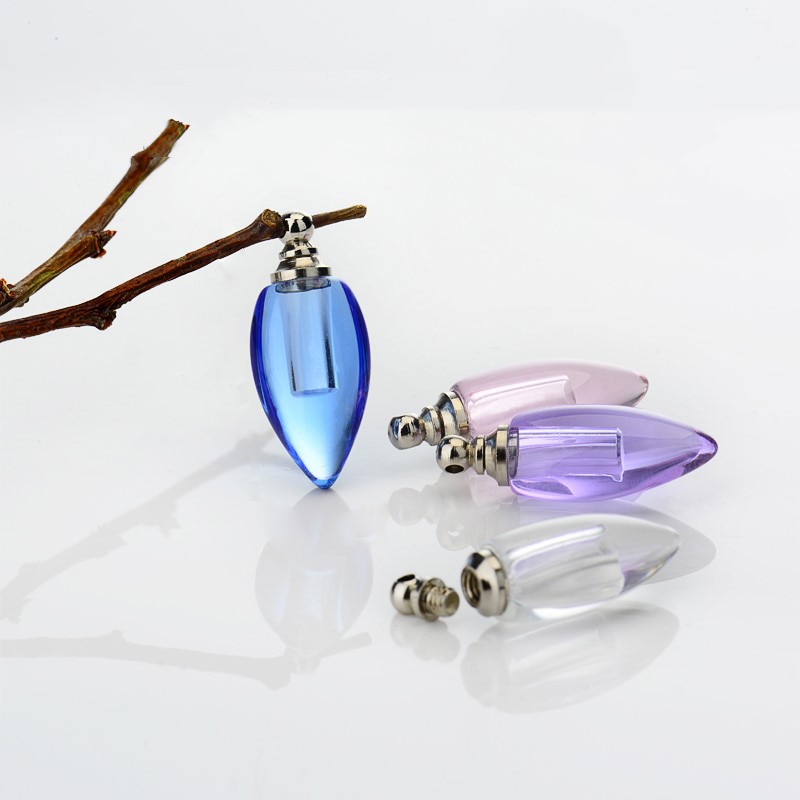 5 stuks 11*26mm Crystal vial hanger Miniatuur parfumflesje charms naam op rice art Essentiële olie charms