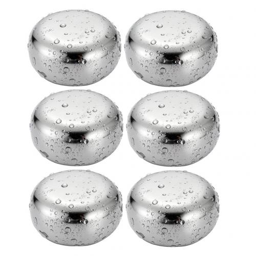 6Pcs Stainless Steel Chess Shape Ice Cubes Reusable Whiskey Wine Chilling Stones for Kitchen Dining Bar Kitchen Tools Gadgets: Default Title