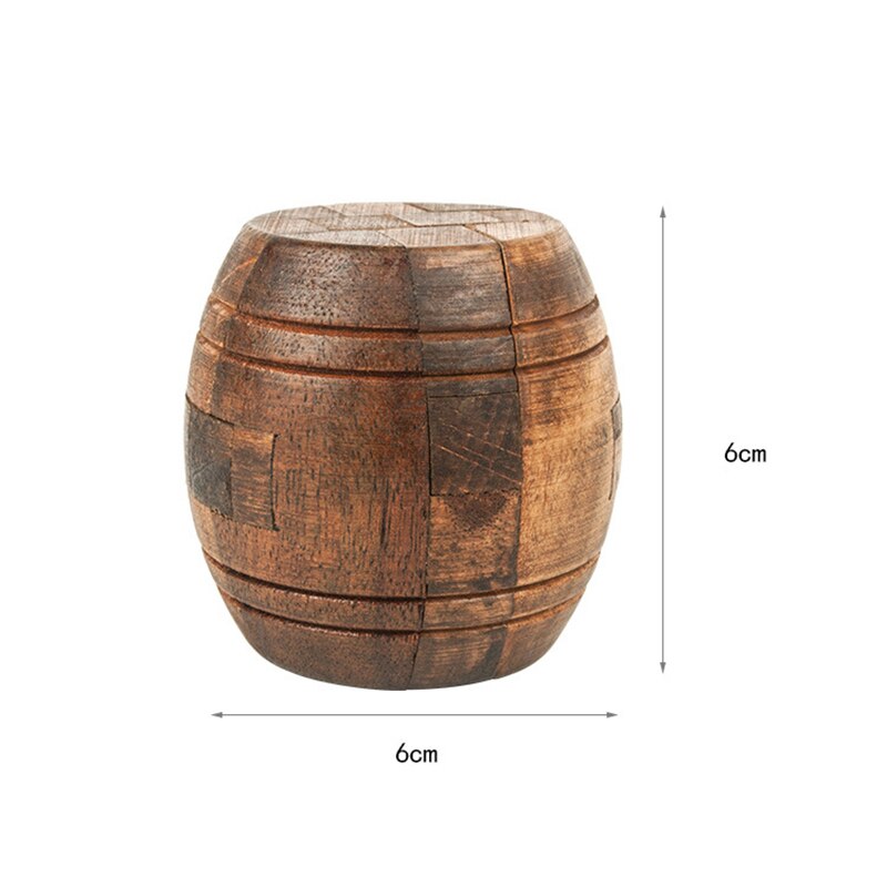 3D Wine Bucket Russia Luban lock Educational Toy Educational Wood Puzzles For Adults Kids Brain Teaser Children Antistress