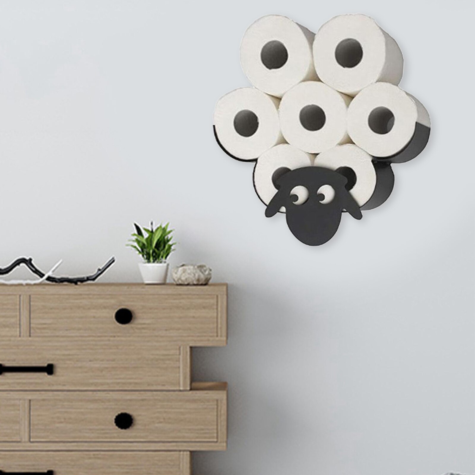 Mouton Toilette Porte-Rouleau Papier Support Salle De Bain Étagère Organisateur Papier Hygiénique Mural Support De Rangement Cuisine Ménage Accès