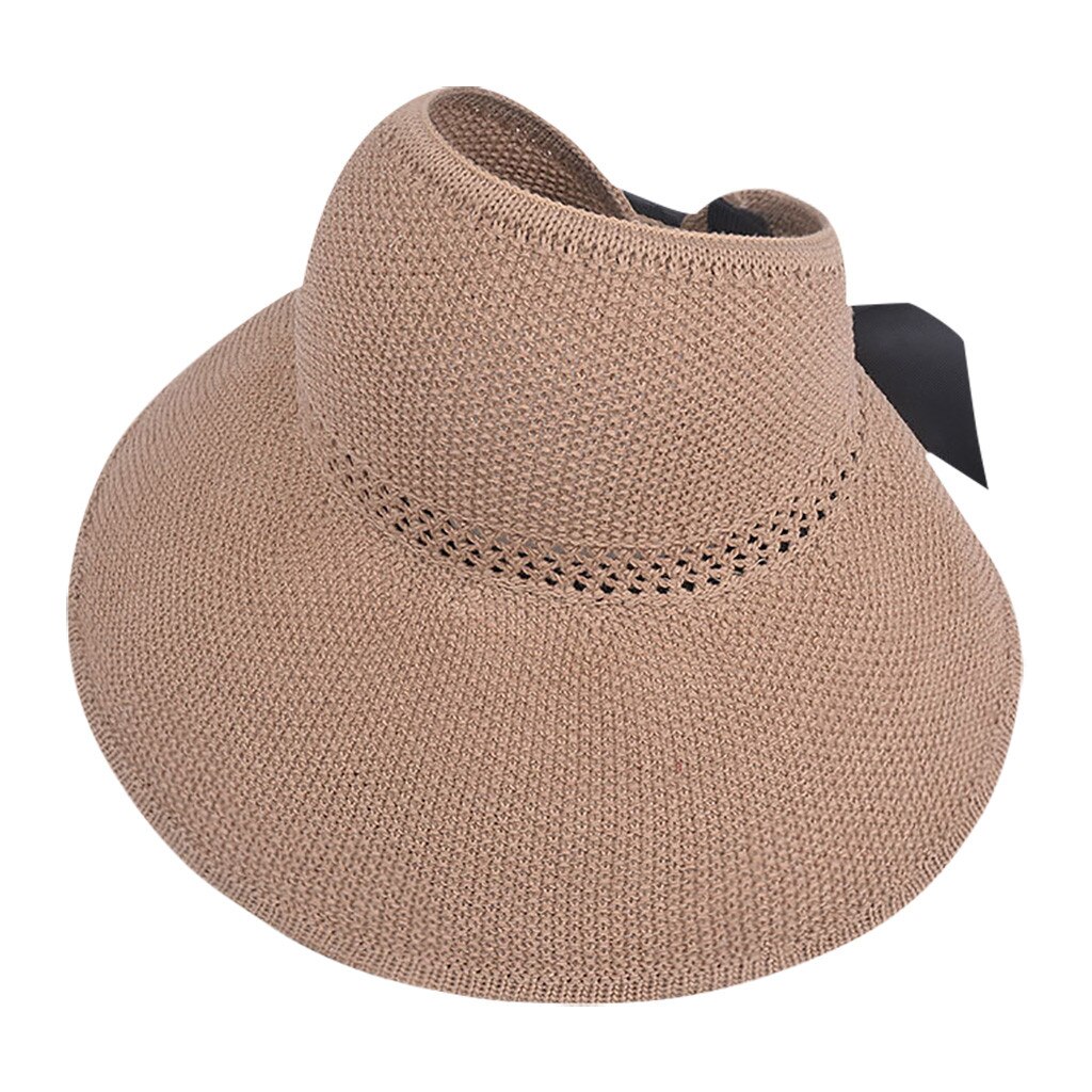 Las señoras de las mujeres de verano Sombrero Floppy playa protector solar ciclismo ajustable gorro Sombrero de paja de de y de Sombrero