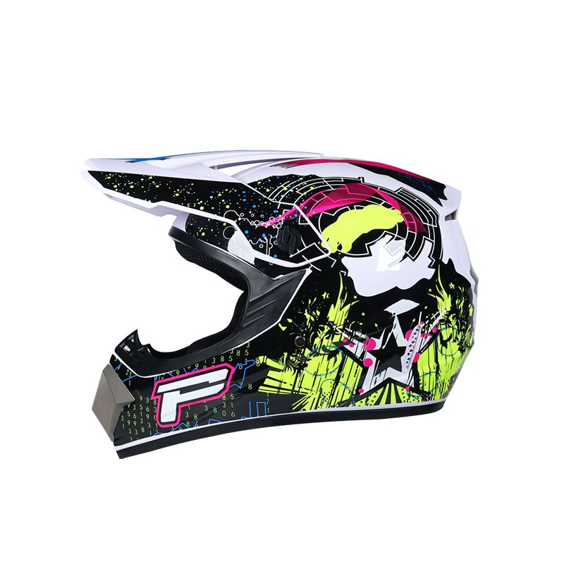 Erwachsene motorrad motocross Off Road Helm ATV Dirt bike Downhill MTB DH racing helm kreuz Helm capacetes: white / XL