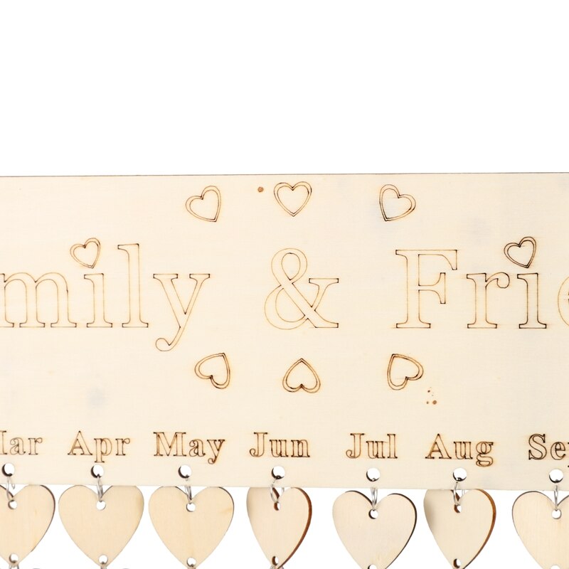 Houten kalender lijst kalenderkaart huisdecoratie doe-het-zelf handgemaakte hanger