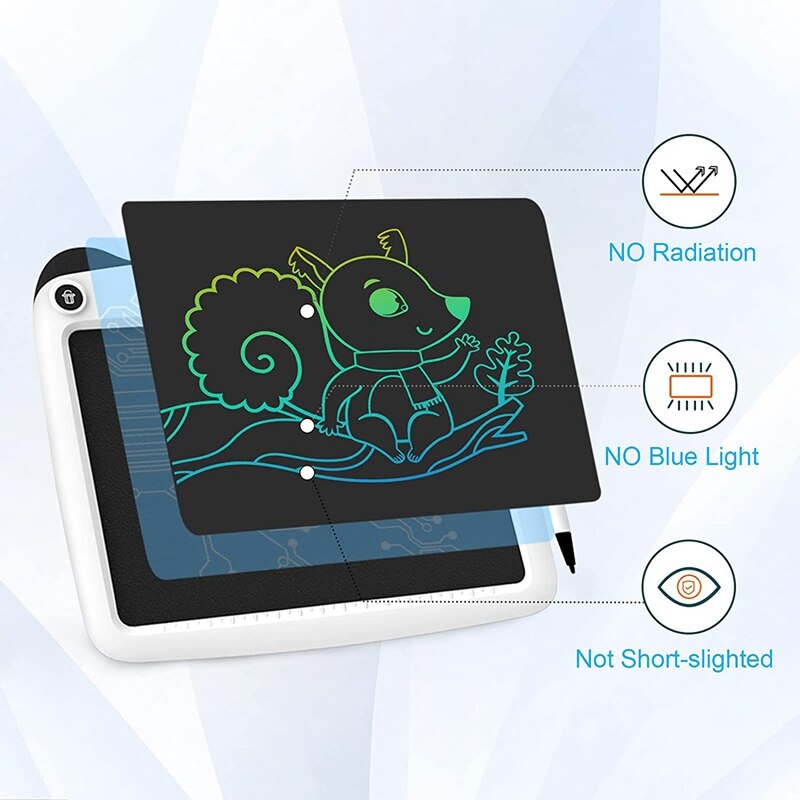 9-Inch Drawing Board Lcd Writing Board Erasable and Reusable Notepad Graffiti Board Color Screen Children&#39;s