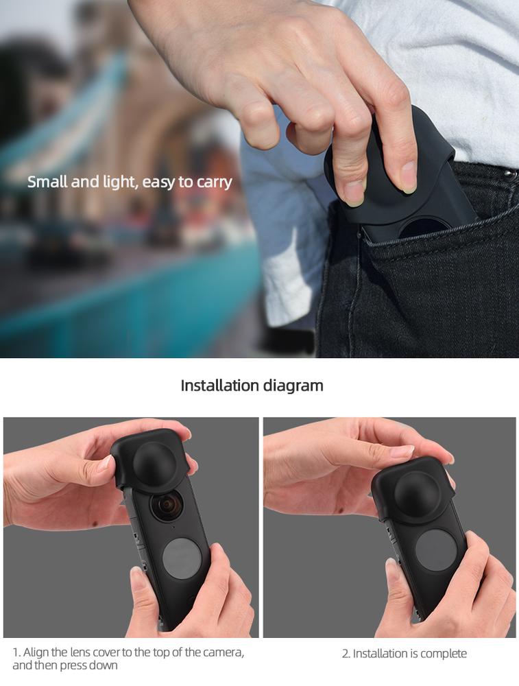 Couvercle de protection d'objectif en Silicone, anti-poussière, pour Insta360 ONE X2 Panorama Camera Action Sport, accessoires