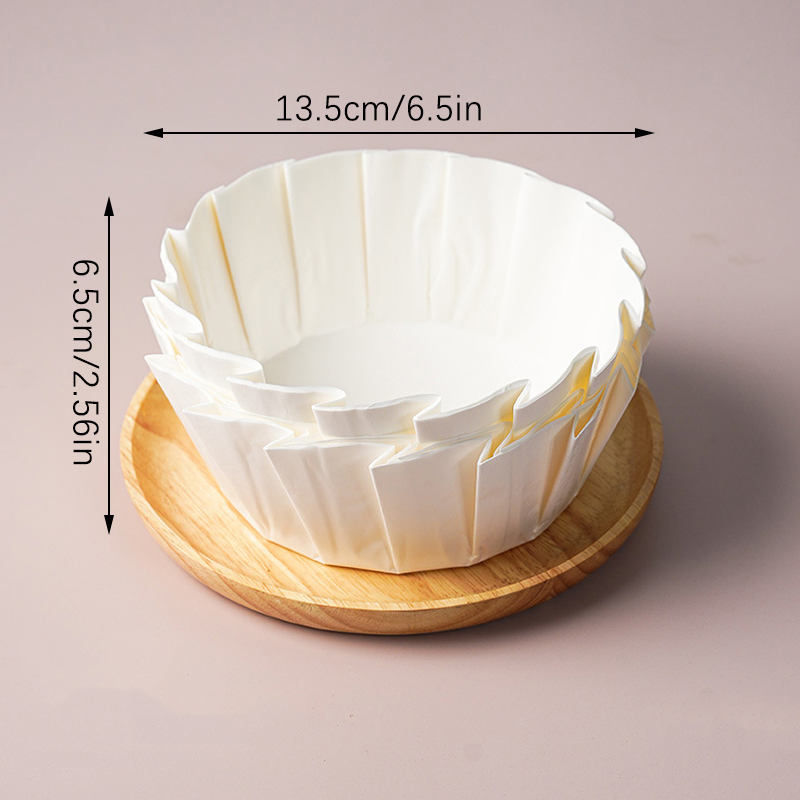 50pcs Basque Cheesecake Oil Paper Tray Foldable Cake Mold Disposable Release Mousse Cake Paper Baking Oil Proof Edge Paper: Chocolate