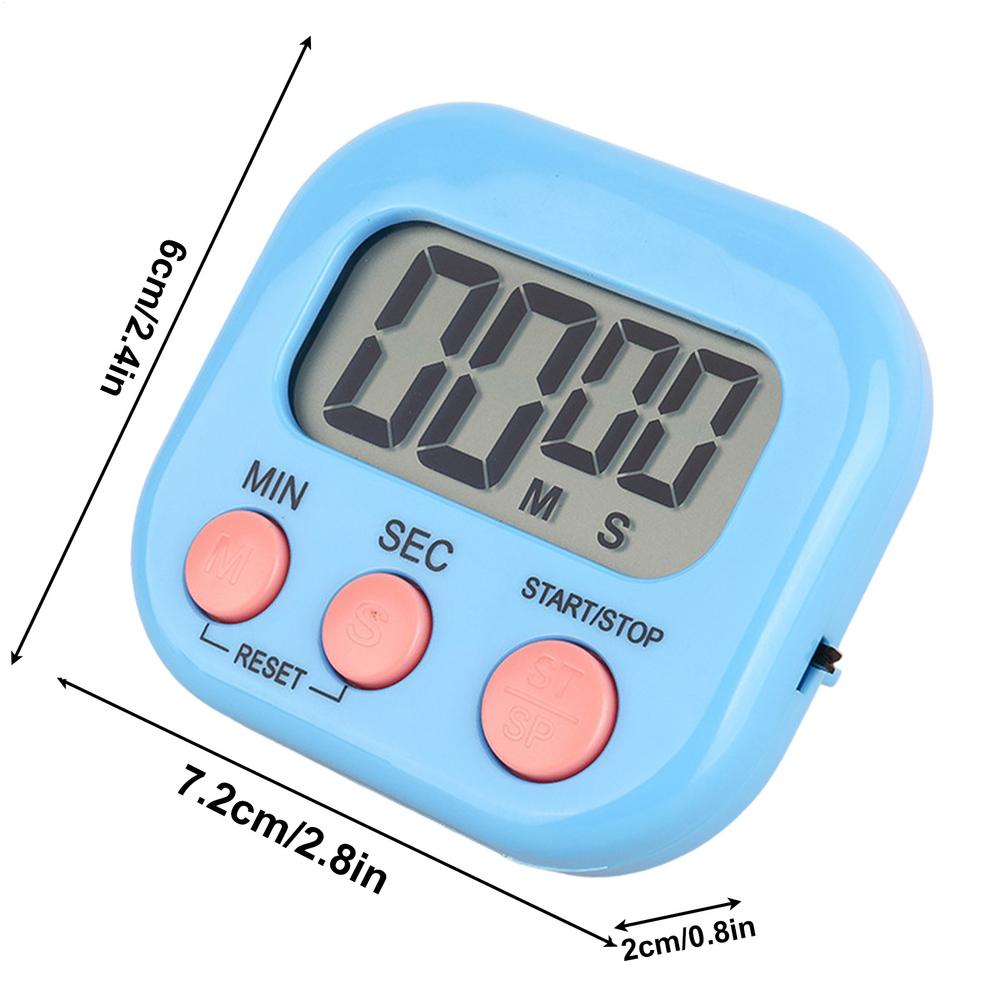Kitchen Timer Small Digital Timer Magnetic Cooking Digital LED Display Countdown Timer Portable Cooking Classroom Timer: Blue