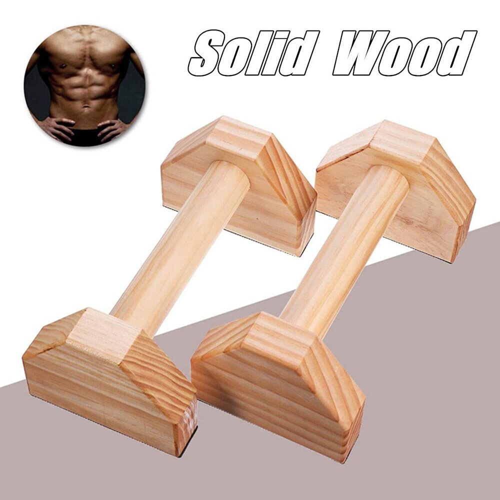 1 par paralleller gymnastik calisthenics håndstand bar træ fitness træningsredskaber træningsudstyr push-ups dobbelt stang stativ