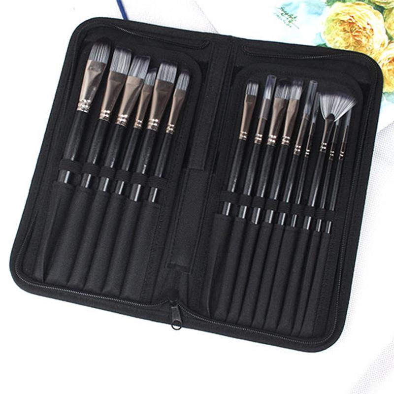 15pcs Set Scriptliner Hook Line Drawing Paint Brush Wooden Paint Brushes Oil Painting Brush Gouache Acrylic Art Paint Brush A35