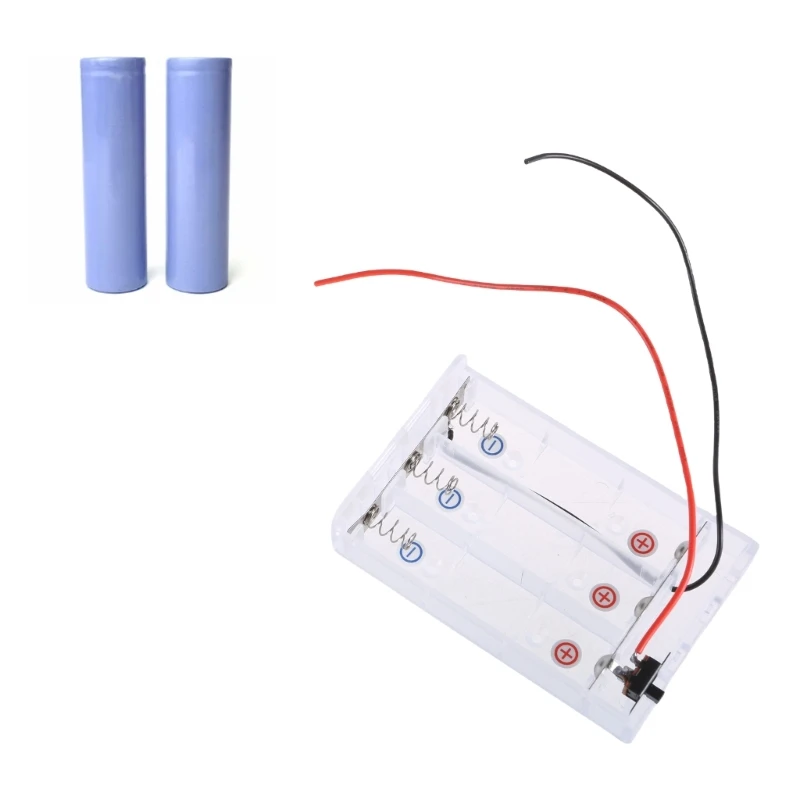 Boîtier batterie 18650 avec interrupteurs, câble d'extension couvercle, support batterie à connexion parallèle à 3 pour