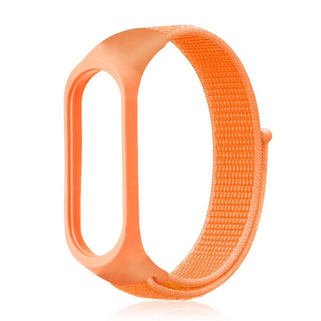 Correa de nailon para Xiaomi Mi band 5, repuesto de pulsera transpirable Xiomi Mi5 NFC, correa para Xiaomi Mi band 5: Orange