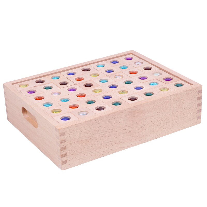 Bloques de gemas de juguete de madera, bloques de apilamiento de arcoíris, bloques de madera Natural, bloques educativos para niños, Speelgoed