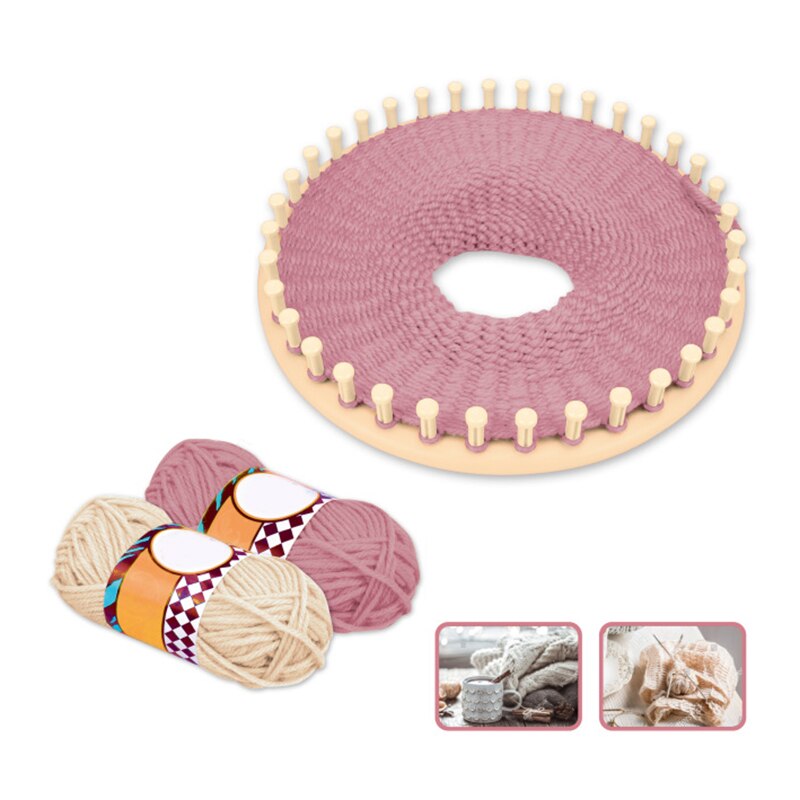 Macchina per maglieria fai-da-te macchina per maglieria a mano per bambini sciarpa di lana cilindro a stella telaio di lana giocattolo XH8Z