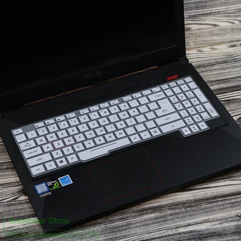 Asus tuf gaming  fx504 fx504ge fx504gd fx504gm fx504g fx503 fx503vd 15 tuuman 15.6 tuuman silikoninen kannettavan tietokoneen näppäimistön suojakuori: Valkoinen