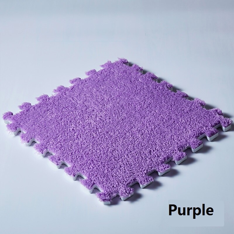 Große Große Fläche Teppiche Für Heimat Wohnzimmer Teppich DIY Verriegelung Schaum Matten EVA Plüsch Puzzle Teppich Matten Schaum Für Baby freundlicher: Matten Teppich Violett