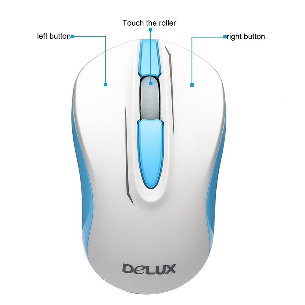 Delux M137GX Draadloze Muis Mini Office Usb Optische 1000Dpi Ergonomische Gaming Voor Laptop Desktop