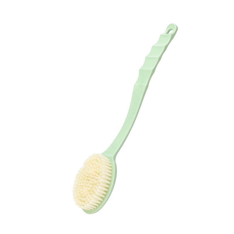 Long Handle Back Brush Body Scrubber Bath Shower Exfoliating Scrub Skin Massages Cleaning Shower Bathing Brush Tool: No bath ball Green