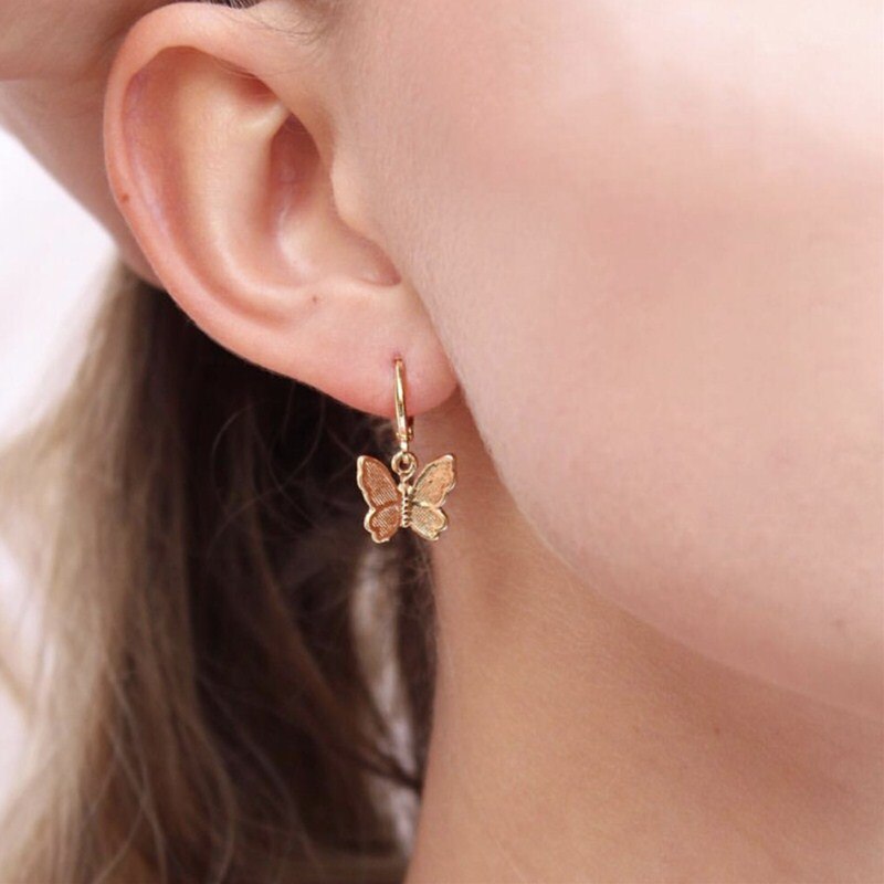 Frauen Schmetterling Ohrringe Clips Auf Erklärung Ohrringe Kreuze für Mädchen Ohr Schmuck pendientes Clip Ohrringe