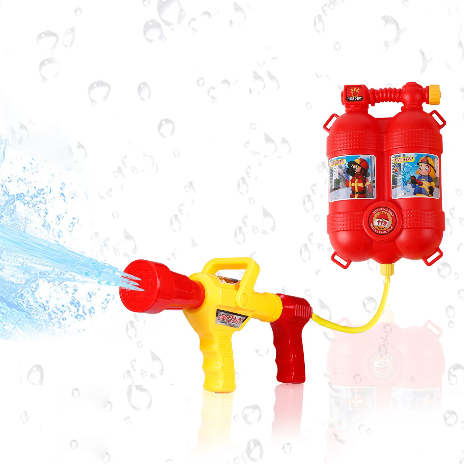 Fireman water spraying toy set Backpack Water Spraying Toy With a large water tank Children Outdoor Water Beach Toys for Kids