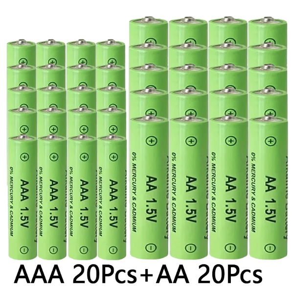 1.5V AA+AAA Ni Mh Rechargeable Battery, AAA Alkaline 3800-3000Mah,For Flashlights, Toys, Clocks, MP3, Nickel Hydrogen Batteries: SKY BLUE
