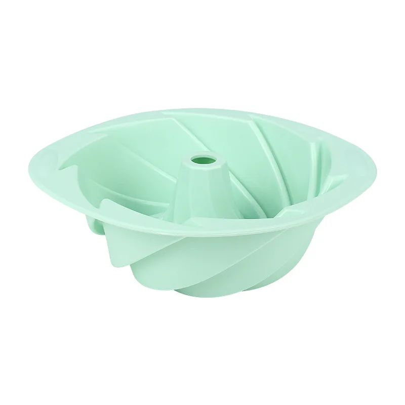 Large Spiral Silicone Cake Mold Flower Shaped Mold Cake Mold Easy Demolding Baking Cake Mold Kitchen Baking Utensils: SKY BLUE