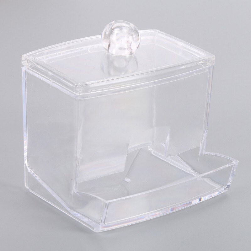 Clear Acryl Opslag Houder Doos Transparant Wattenstaafjes Stick Cosmetische Make-Up Organizer Case Make Up Tool