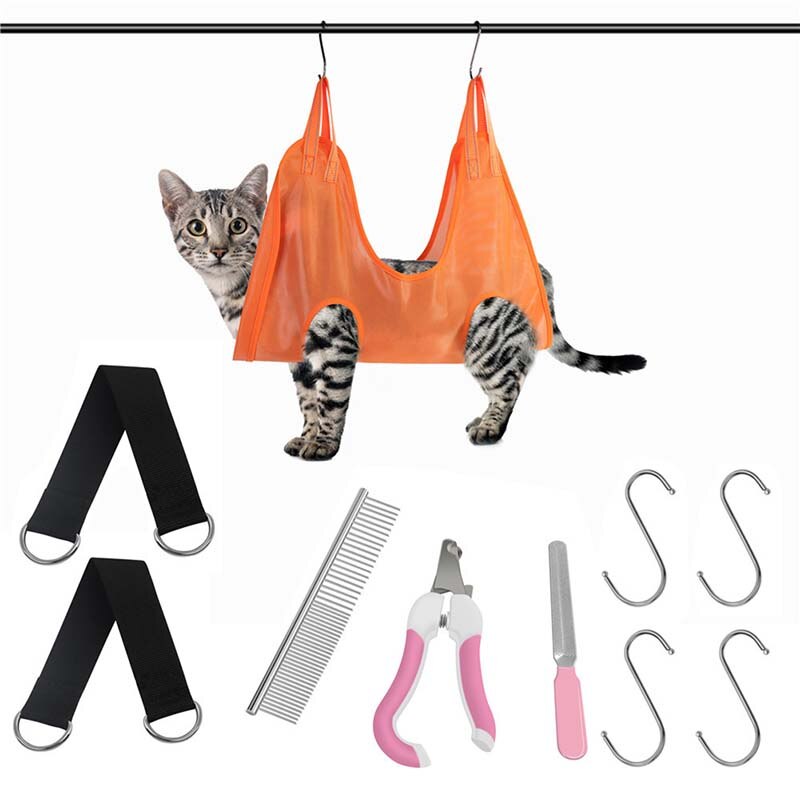 Cat And Dog Hammock Cat And Dog Nail Trimming Small And Medium-sized Hammock Breathable Reinforcement Pet Grooming Hammock