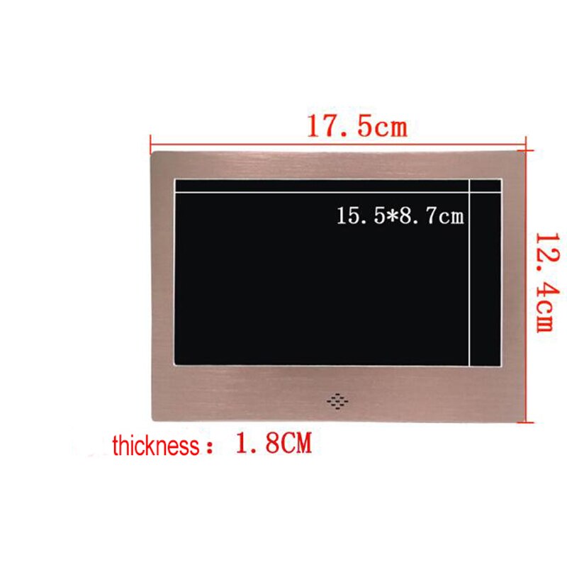 7 polegada de metal led digital photo frame vídeo música calendário relógio jogador 1024x600 resolução com controle remoto