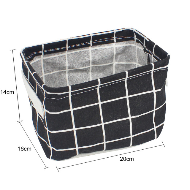 Underware Storage Organizer Office Stationery Linen Desktop Storage Box Waterproof Toy Sundries Storage Basket Cosmetic