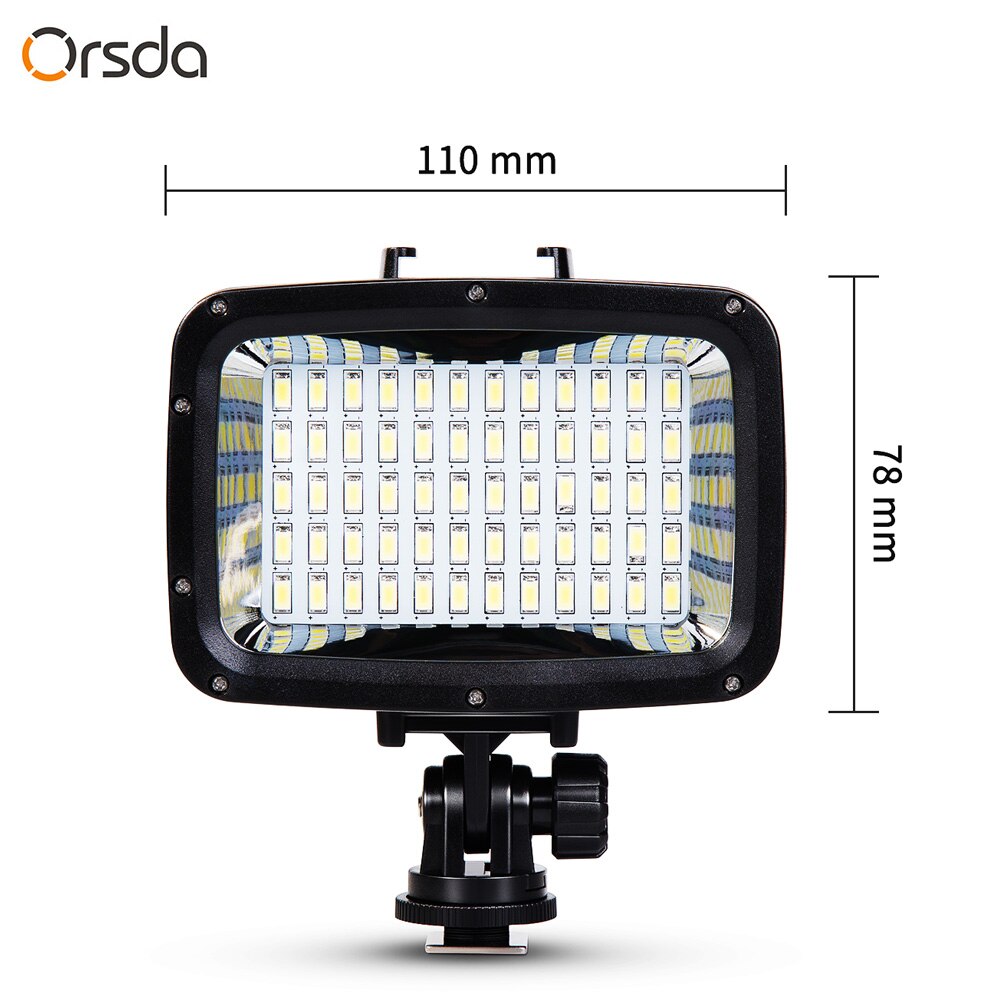 Orsda Gopro Light LED super bright diving waterproof video Light Gopro underwater photography ring light for DV outdoor camera