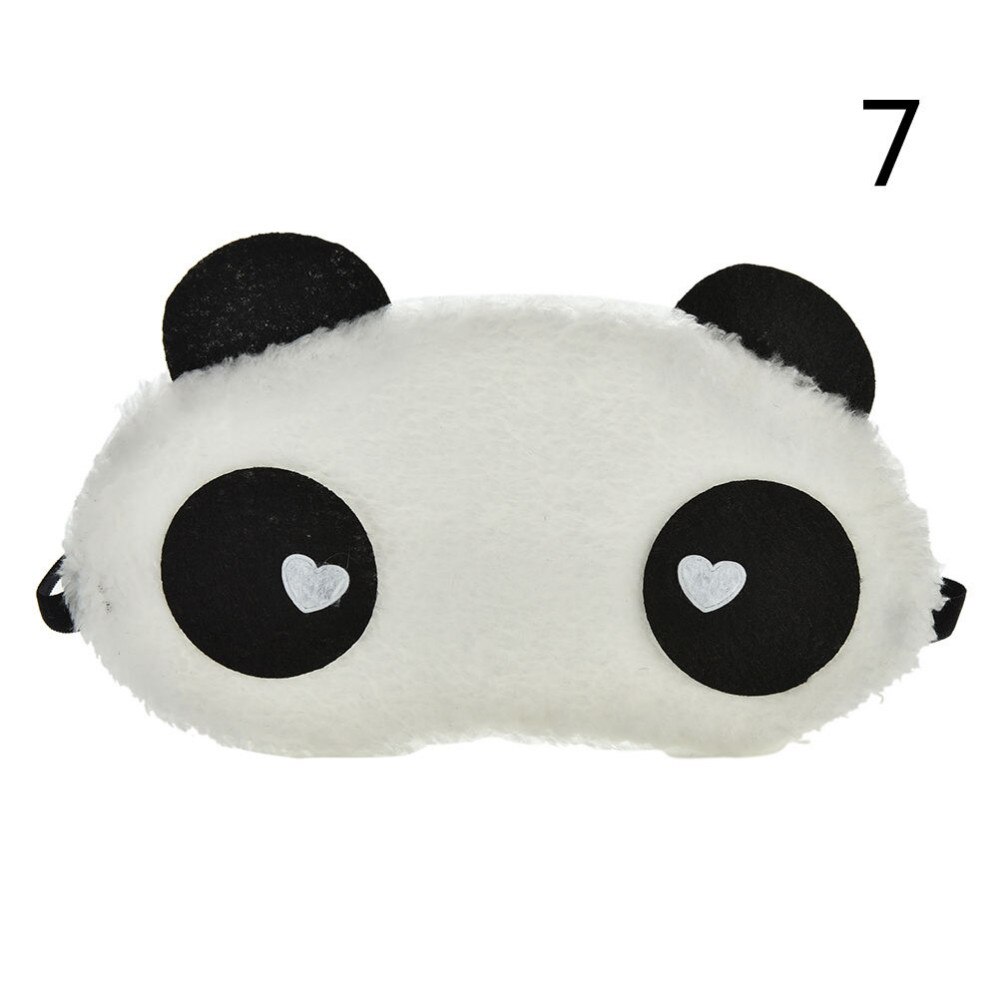 1 stk sød panda sovende øjenmaske lur øjenskygge tegneserie bind for øjnene søvn øjne dække sove rejse hvile plaster skygge: 7