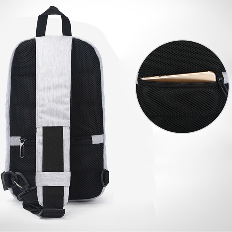 OZUKO Travel Multifunction Waterproof Men Chest bags External USB interface Single shoulder bag Chest Pack Crossbody Bag