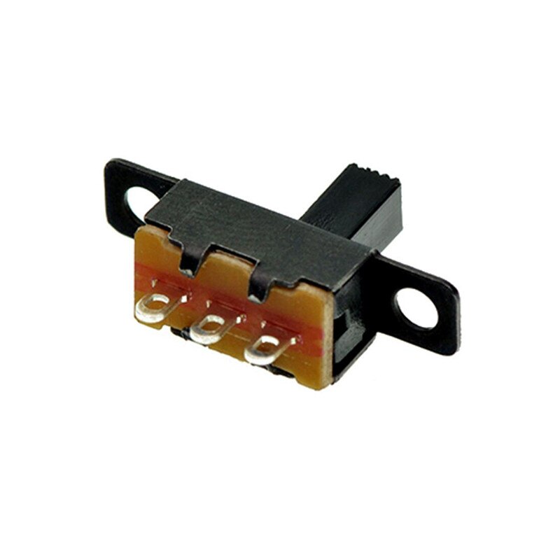 50pcs/lot 3 Pin 2 Position Black Mini Size SPDT Micro Slide Switch SS12F15VG5 SS12F15VG6 Handle Length 5MM 6MM