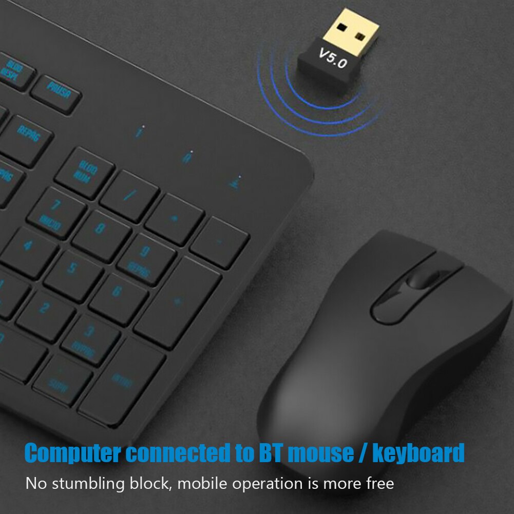 Usb Bluetooth Adapters Bt 5.0 Usb Draadloze Computer Adapter Audio Ontvanger Zender Dongles Laptop Oortelefoon Ble Mini Sender