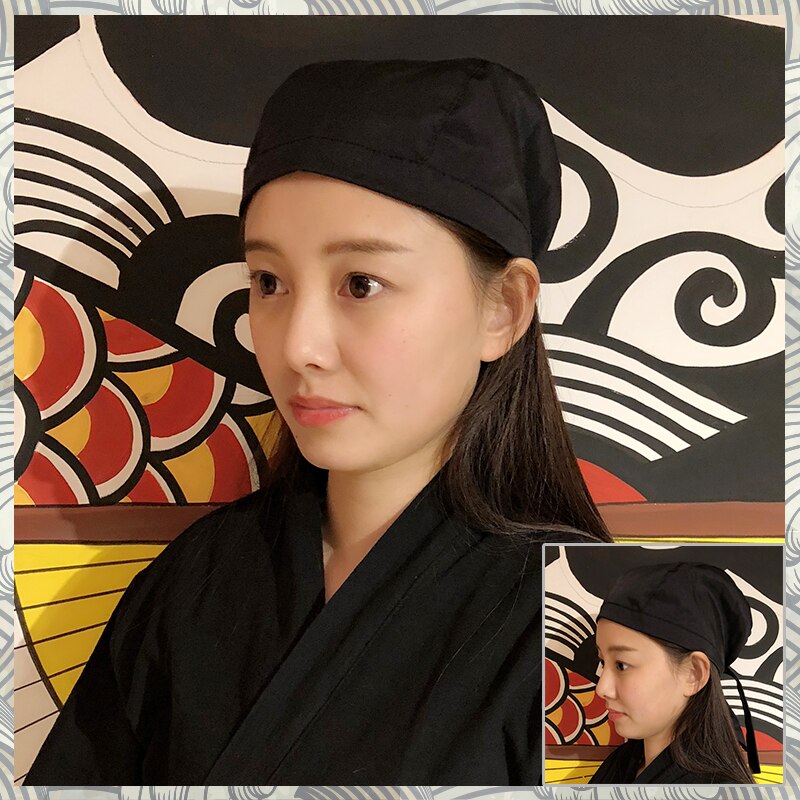 Cuisine Headscarf Chef&#39;s Hat Japanese Restaurant Uniforms Sushi Cook Cap Unisex Kitchen Job Japanese Sushi Hat