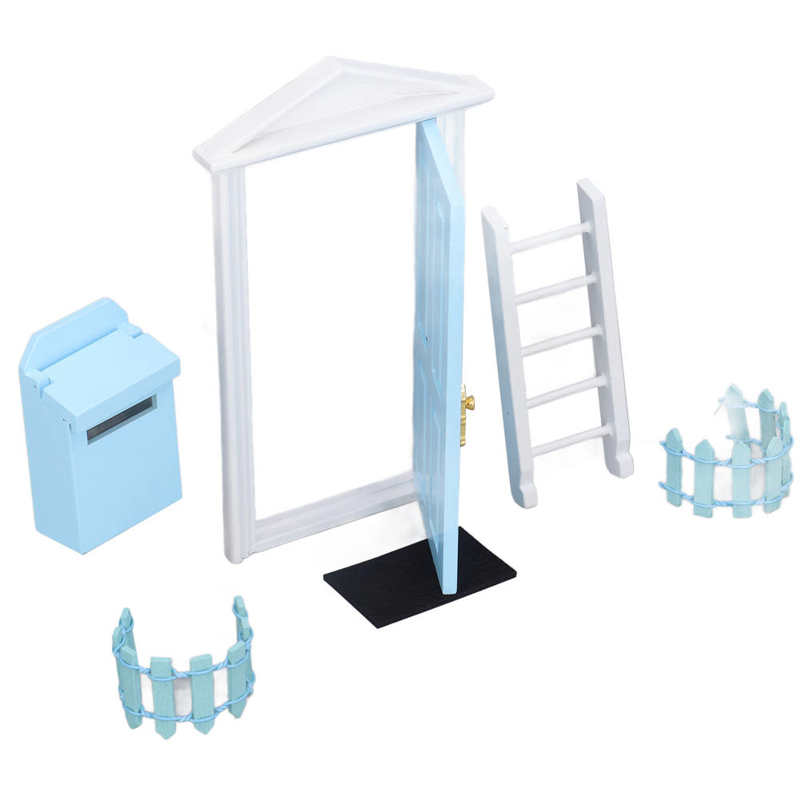 Mini juego de puerta de madera para casa de muñecas, puerta en miniatura, exquisita mano de obra para casa de muñecas 1:12