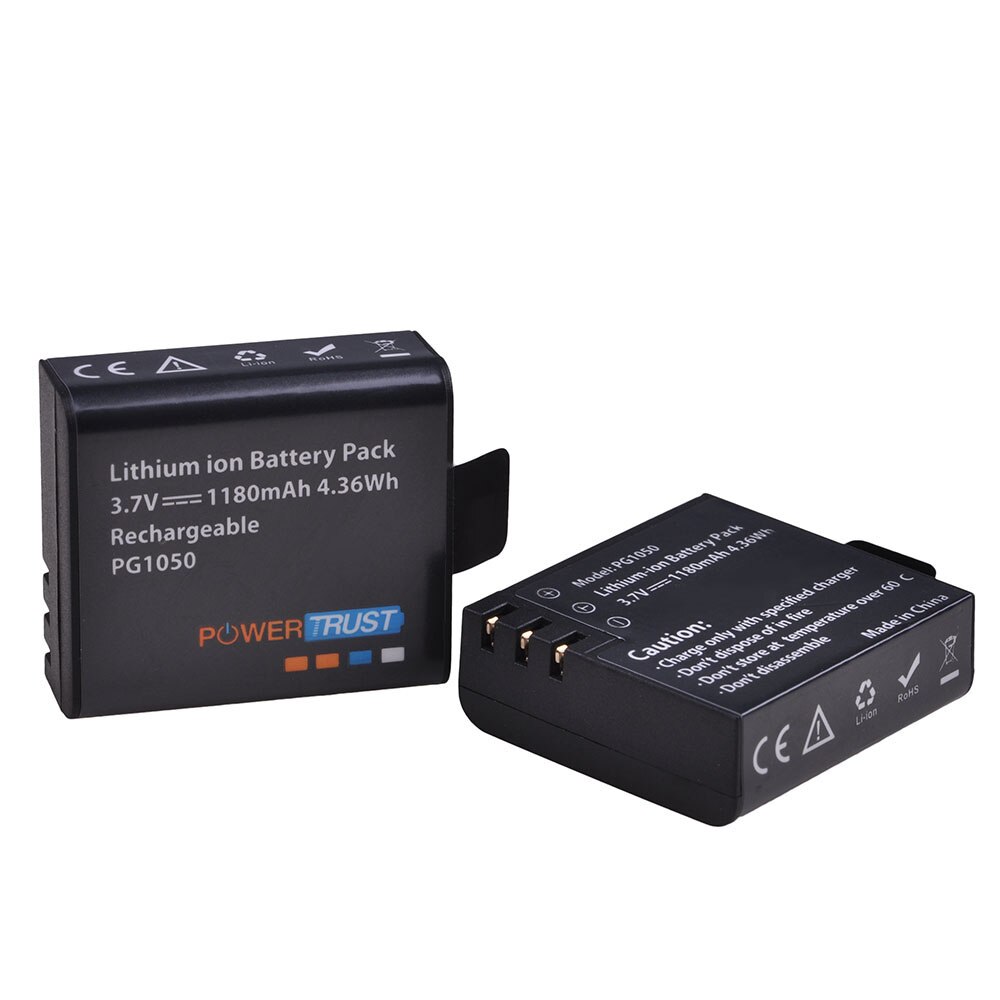 Batería PG1050 SJ4000 PG900 de 1180mAh, 3,7 V, con cargador Dual USB para SJCAM SJ5000 SJ6000 SJ8000 M10 EKEN 4K H8 H9 EK7000
