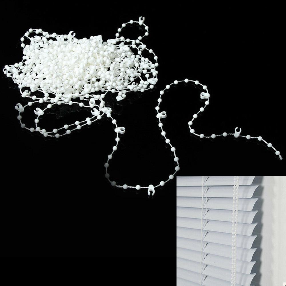 10M Long White Roller Shade Vertical Blinds Beads Chain Slat Shutter Roman Shade Vertical Curtain Home Window Practical Decor