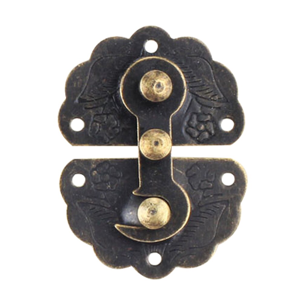 Hardware Kabinet Decoratieve Hasp Lock Diy Haak Antieke Stijl Koffer Klink Jewelry Box Borst Ijzeren Lade Case