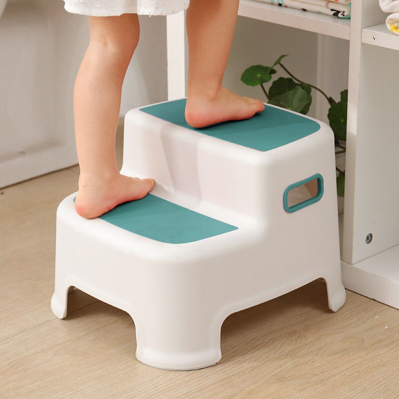 Multi-Function 2 Step Stool Toddler Kids Stool Toilet Potty Training Anti-slip Bathroom Stool Footstool Chair Bathroom Furniture
