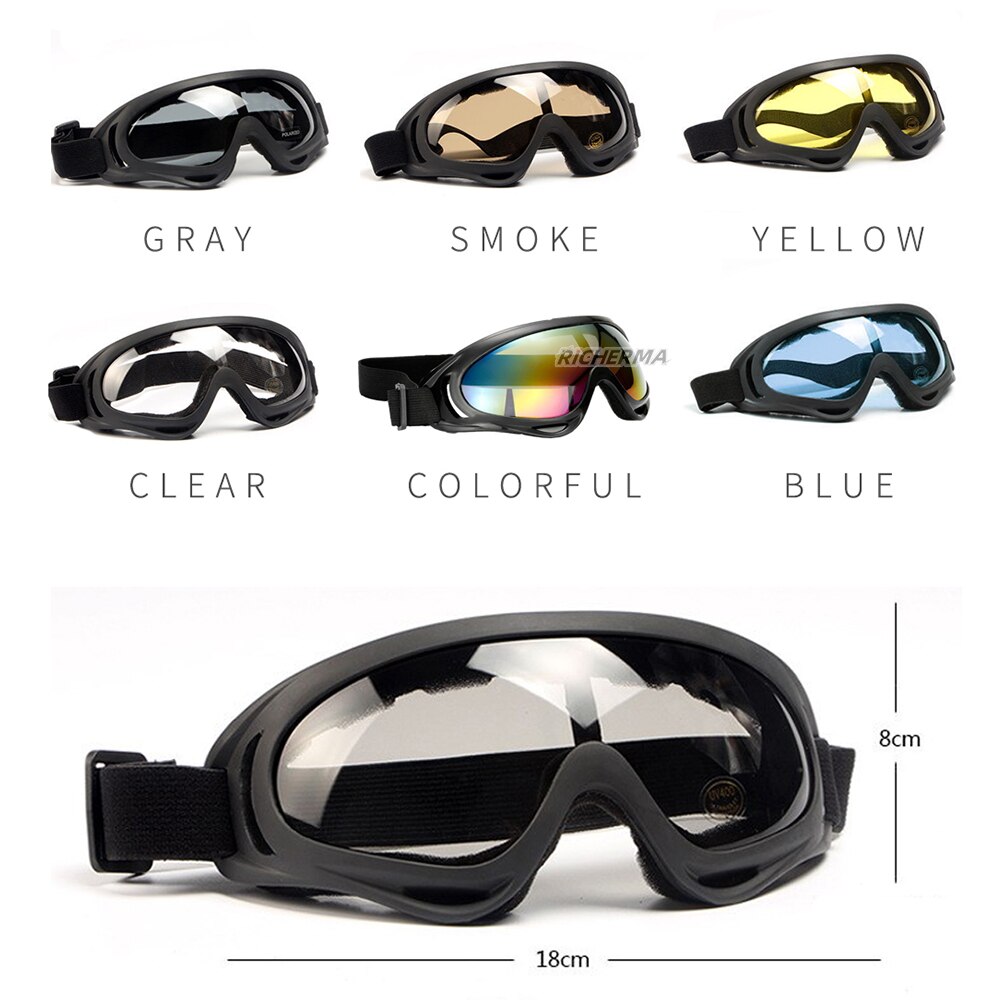 Gafas de moto con visión nocturna amarilla, lentes protectoras para esquí, Retro, Motocross, Snowboard, moto de nieve, Dirt Bike, ATV