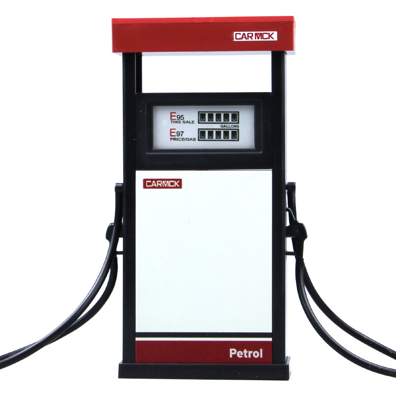 1:18 Scale Simulation Fuel Dispenser Gas Station Model Alloy Car Static Display Sand Table Scene Decoration Toy For Boys