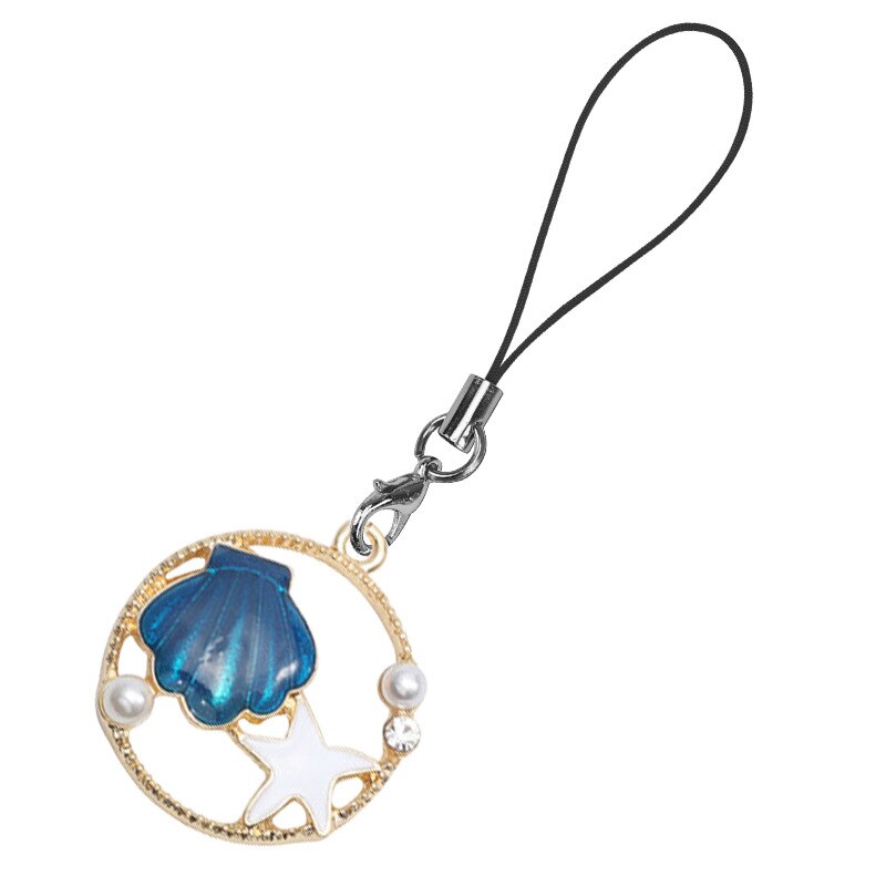 2020 nova chegada 1 peça de alta qualidade metal moda escudo estrelas cinta do telefone móvel bonito chaveiros cordão decoração do telefone: 2