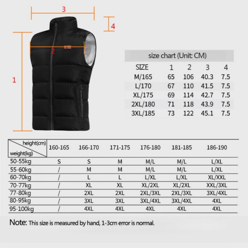 9 Areas Vest Jacket USB Men Winter Electric Heated Sleeveless Jacket Outdoor Climbing Hiking