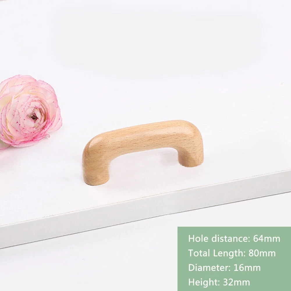 Manija de madera para muebles, pomo de cajón, tirador de puerta de armario, orificio simple/doble, herrajes duraderos para el hogar: Ámbar