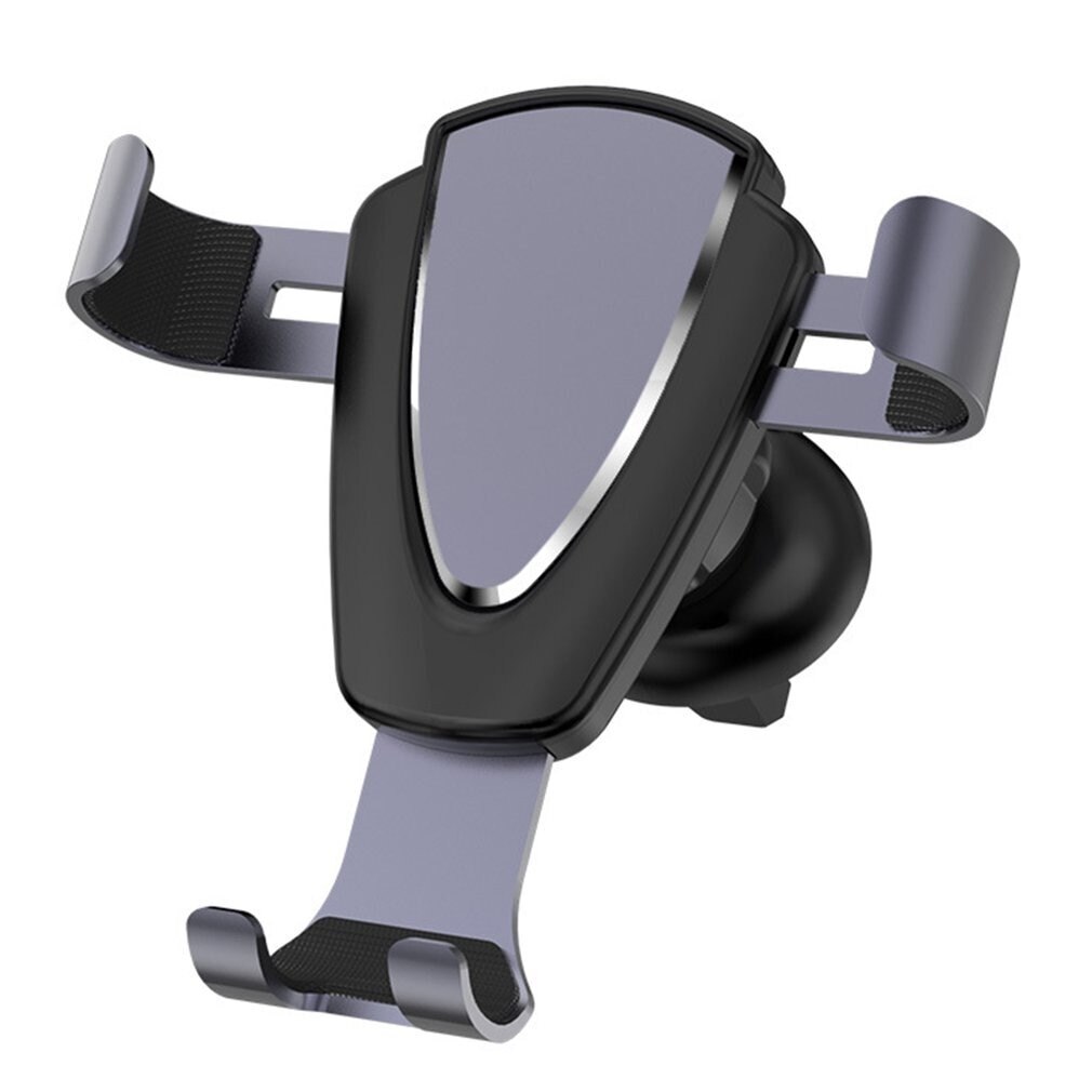 360-degree Rotation Phone Holder Stand Universal Gravity Air Vent Mount Mini Car Phone Holder Cradle Gravity Bracket: Black
