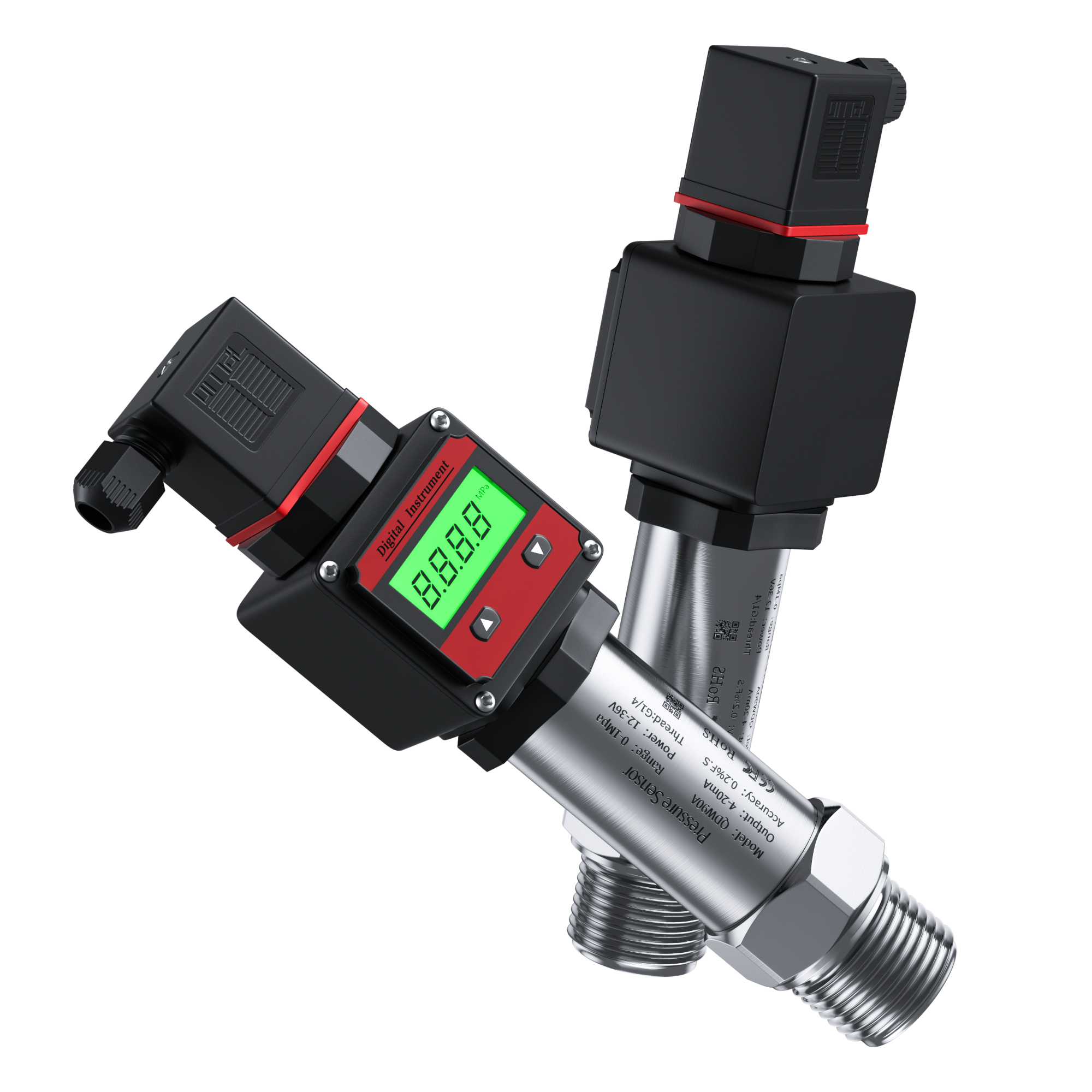 Digitaler Drucksensor 0-10Bar 0-16Bar 0-25Bar Wasser Öl Luftdrucksender 4-20mA 0-10V RS485 mit M20*1,5
