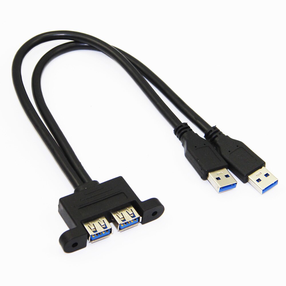 Lballist Dual Usb 3.0 Male Naar Dual Usb 3.0 Vrouwelijke USB3.0 Verlengkabel 30Cm 50Cm 1M 1.5M 2M